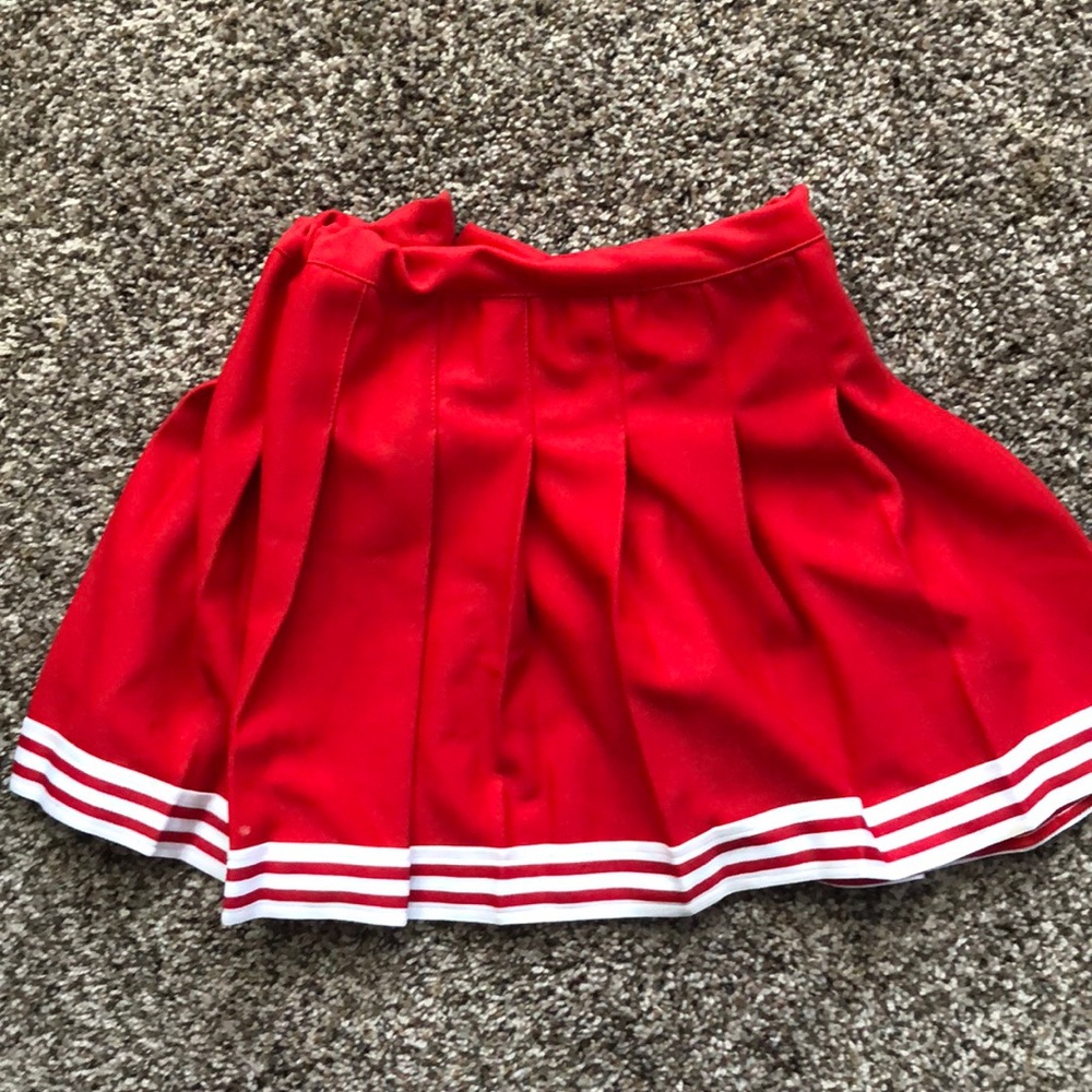 Red cheer skirt